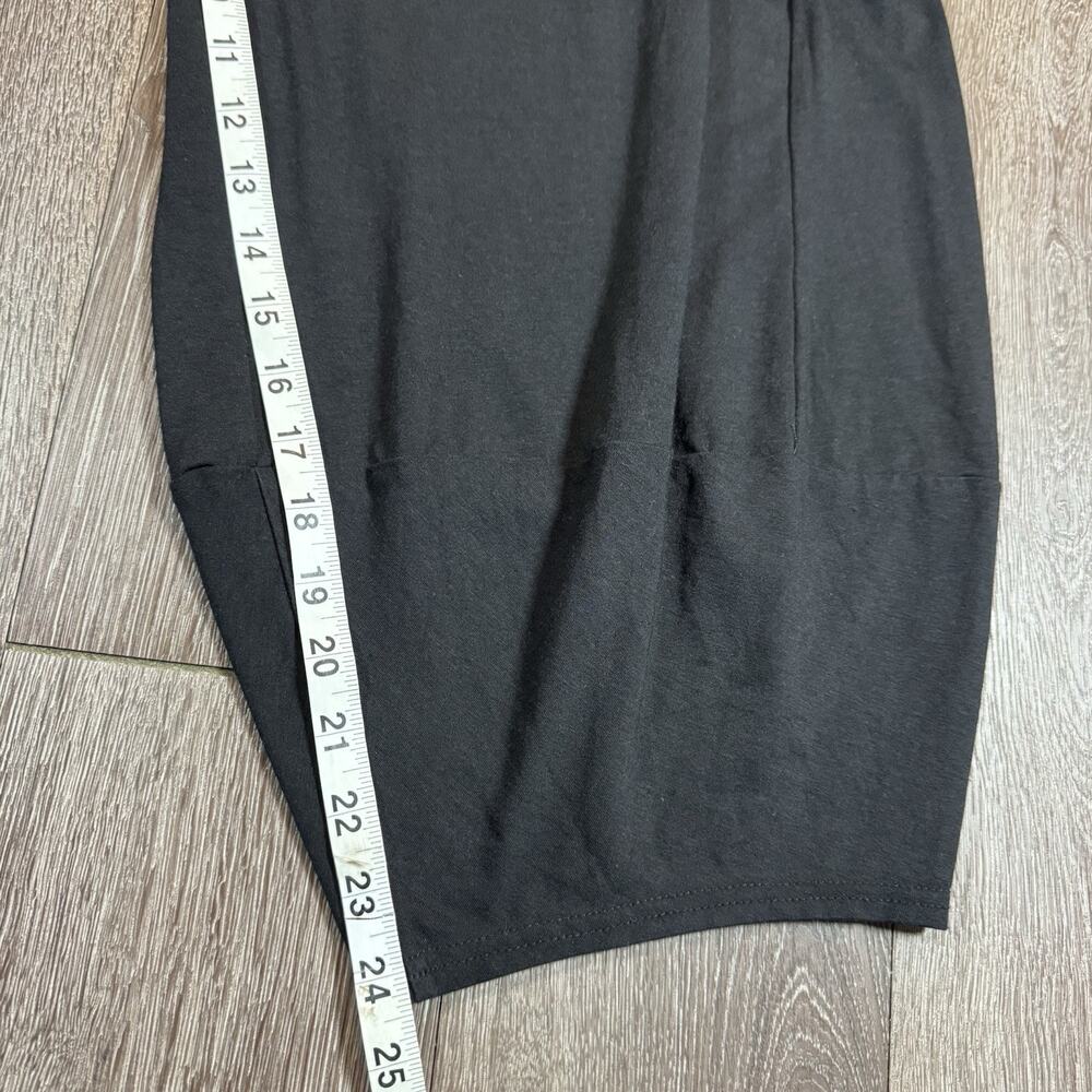 Lisa Bayne Black Bamboo Cotton Blend Cropped Harem Pants Medium Made in USA - Picture 6 of 13